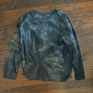 Old Navy Kids Long Sleeve Tie-Dye Tee - Black and Gray